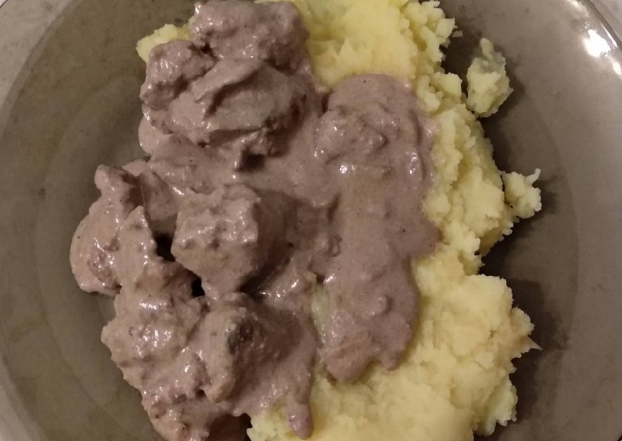 Печень биф Строганофф