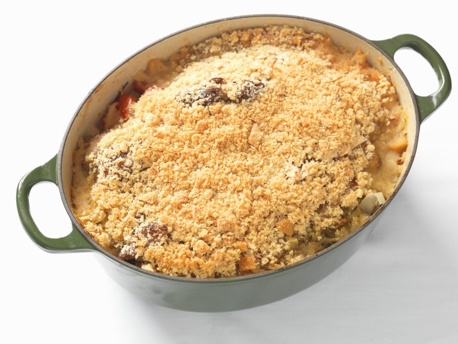 Картофельный пудинг с ветчиной