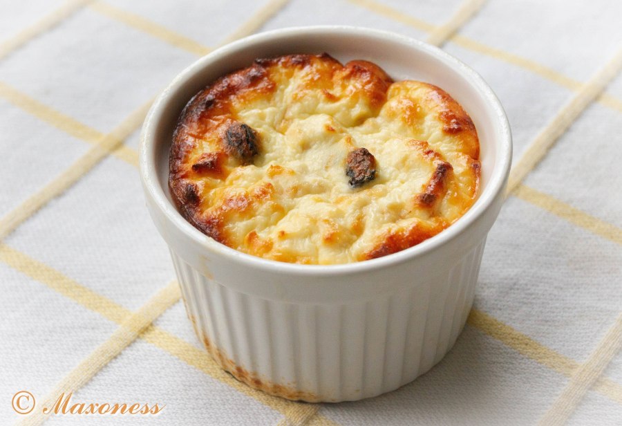 Крупеник с творогом из гречневой