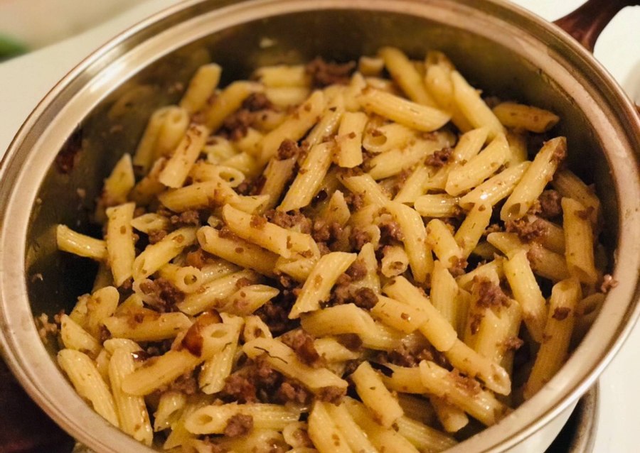 Макароны бабочки по флотски