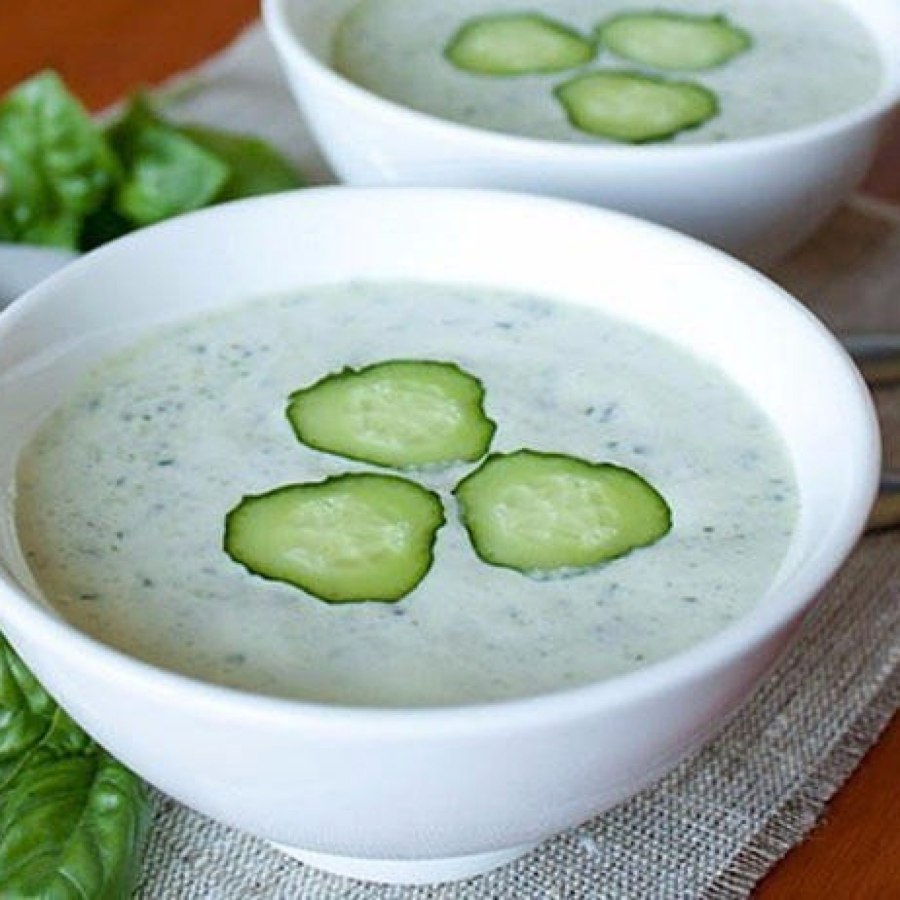 Холодный суп из огурцов