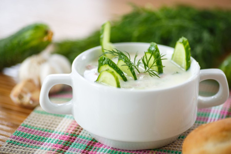 Кефир с зеленью