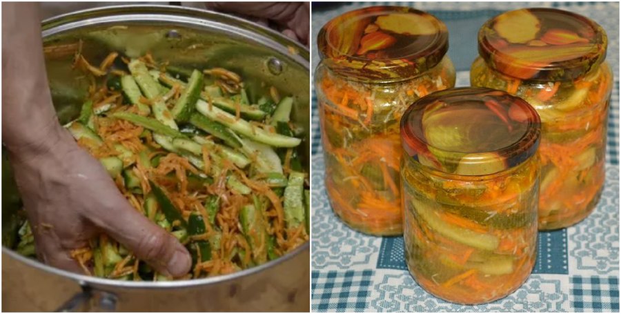 Огурцы по-корейски на зиму с морковью с приправой для корейской