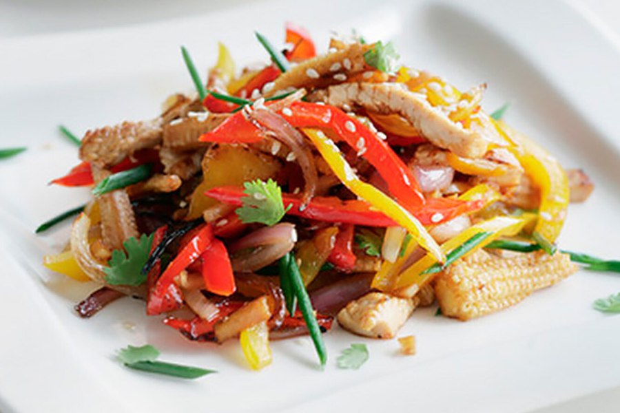 Вок с индейкой