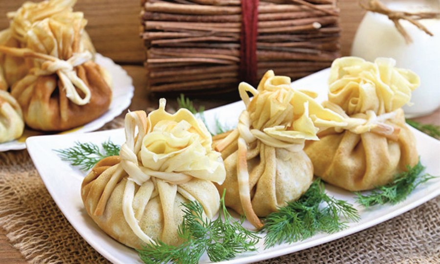 Блинчики с красной рыбой