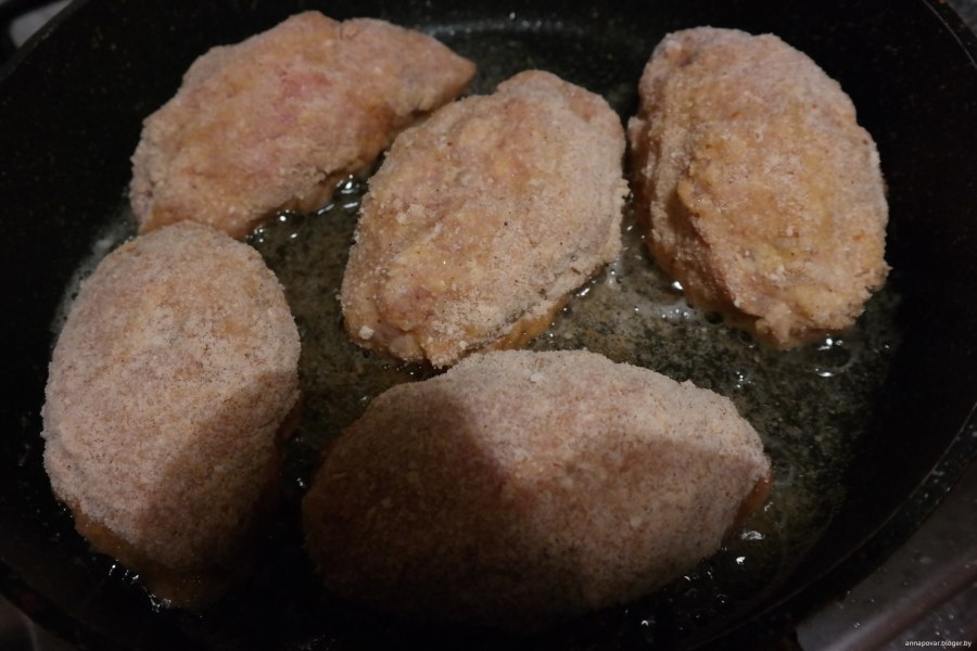 Жареные котлеты в разрезе