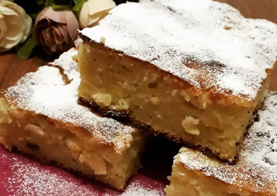 Воздушный пирог с творогом