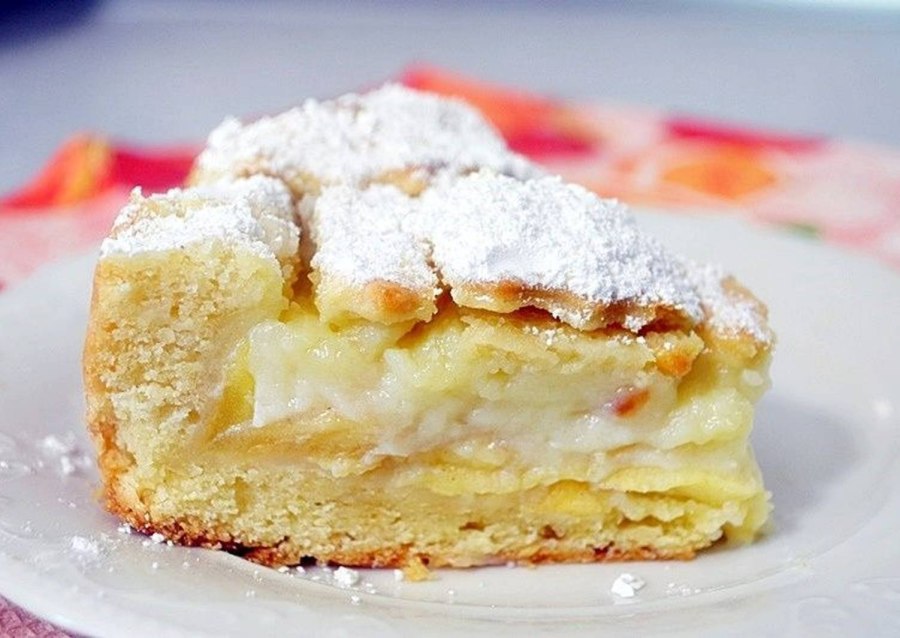 Заливной яблочный пирог Цветаевский