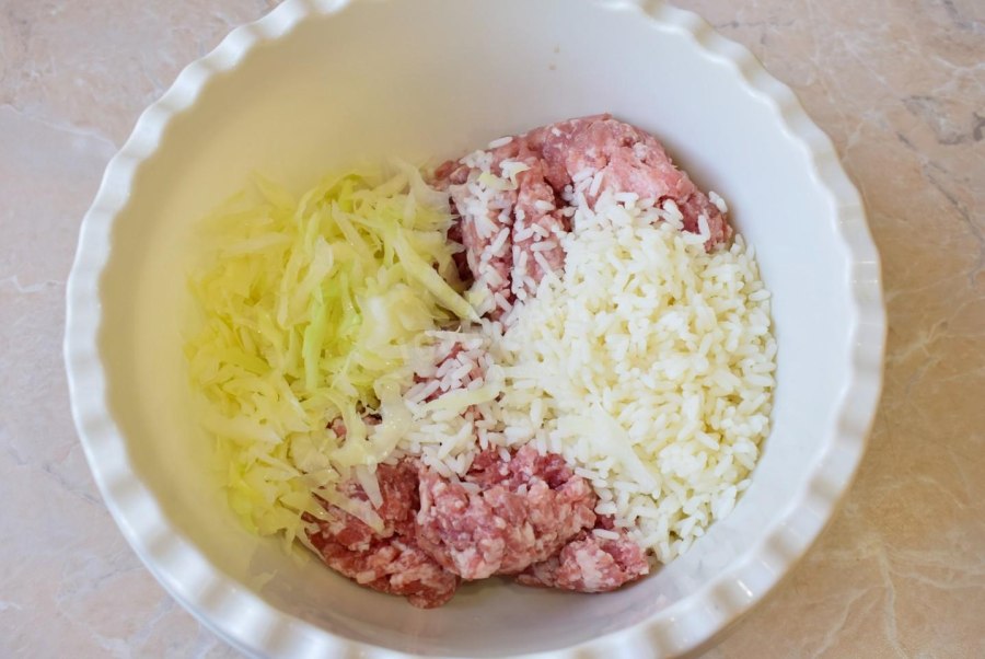 Тушеная капуста с рисом