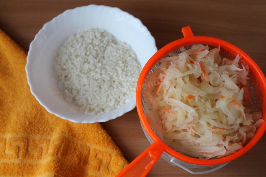 Капуста и рис свинина