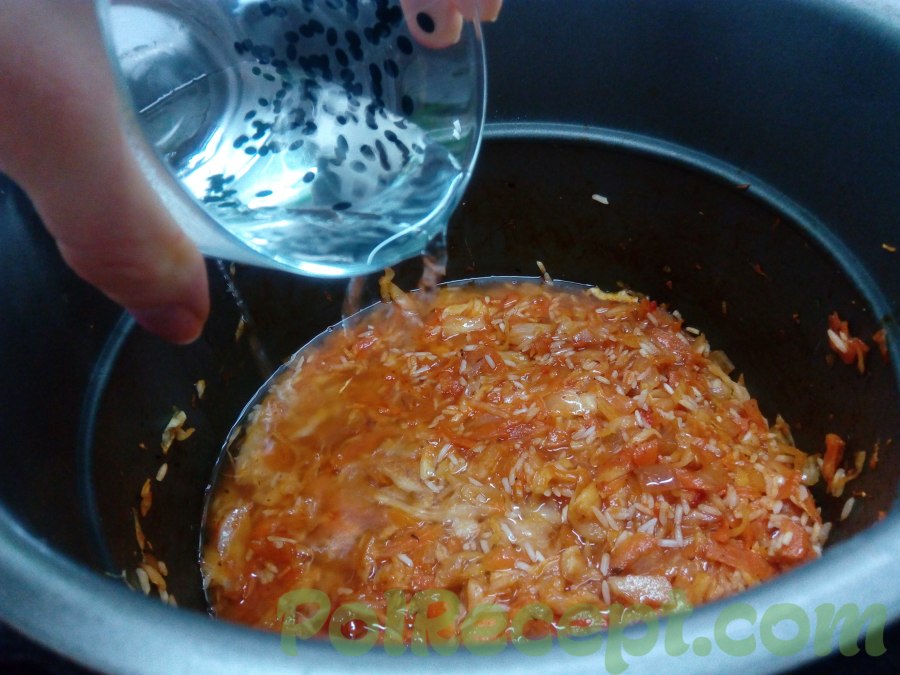 Тушеные капуста овощи в мультиварке