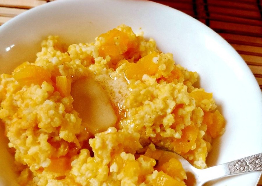 Пшенная каша с курагой