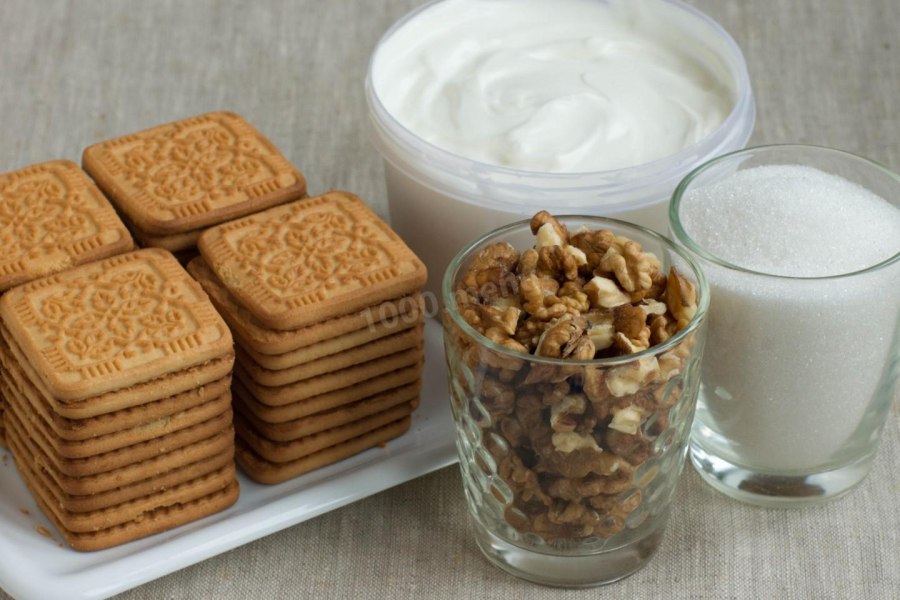 Тортик из печенья без выпечки