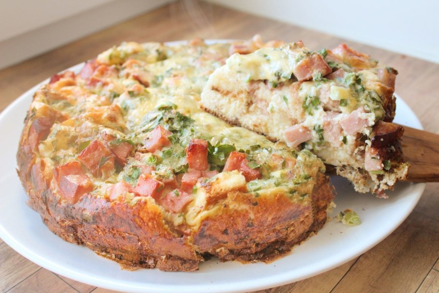 Пирог с ветчиной и сыром