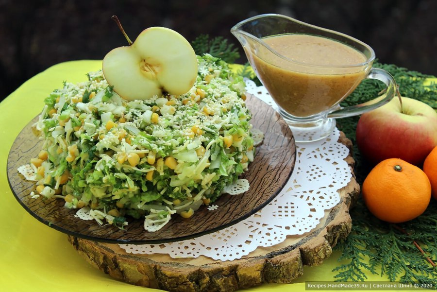 Оригинальное украшение салатов