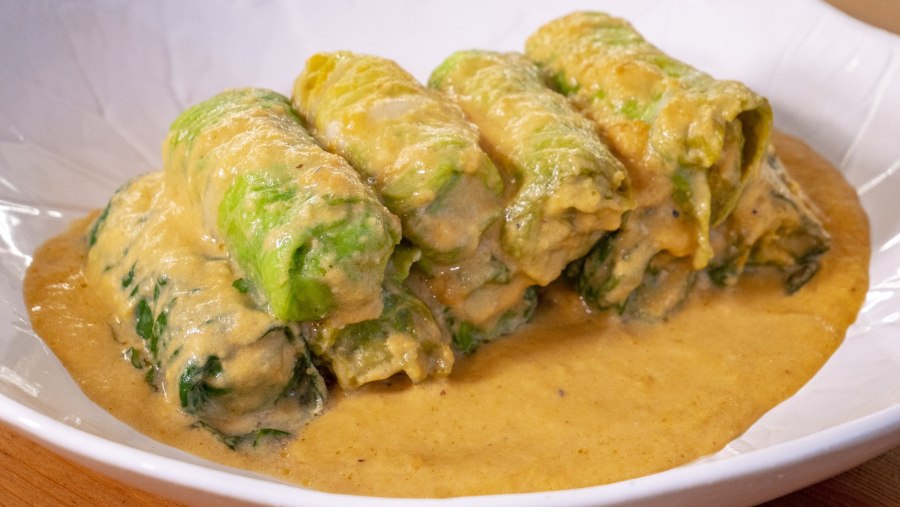 Голубцы с рыбой и рисом