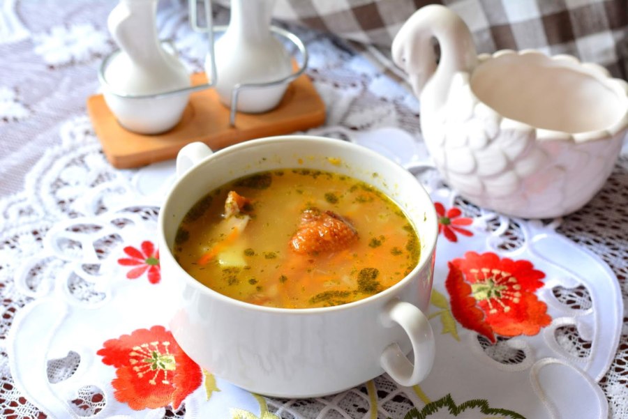 Сырный суп из плавленных сырков с курицей