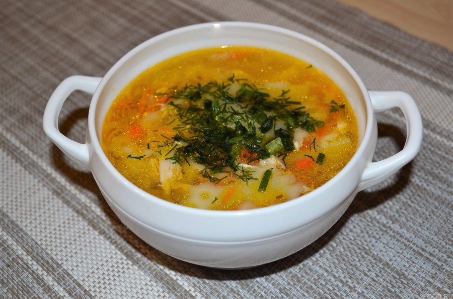 Суп с звездочками и курицей