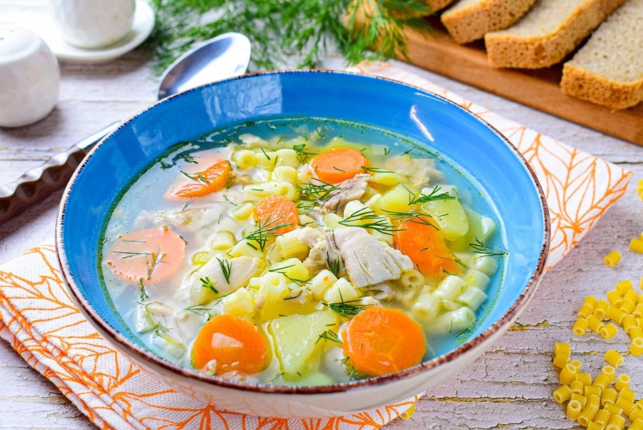 Куриный суп с овощами диетический