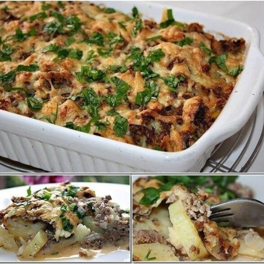 Запеканка картофельная с курицей