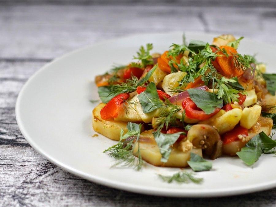 Картофельный гратен с грибами