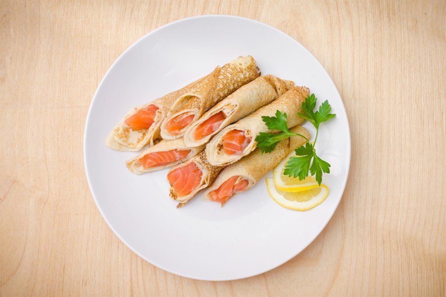 ПП роллы в яичных блинах