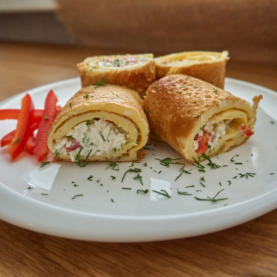 Блинчики с капустной начинкой