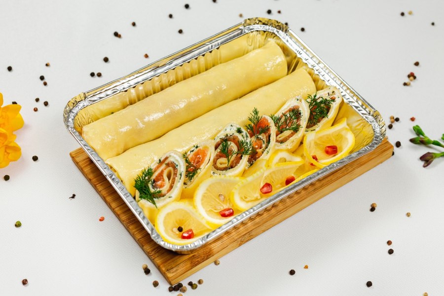 Блины с ветчиной и сыром