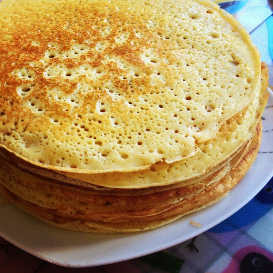 Заварные блины на кефире