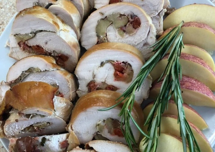 Рулет из филе бедра индейки