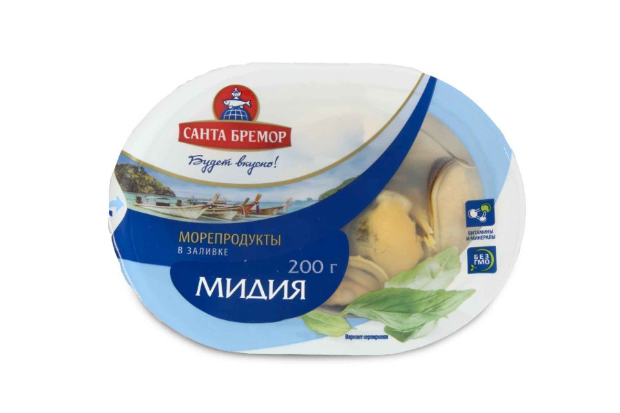 Мясо мидий в заливке "Санта Бремор", 200 г