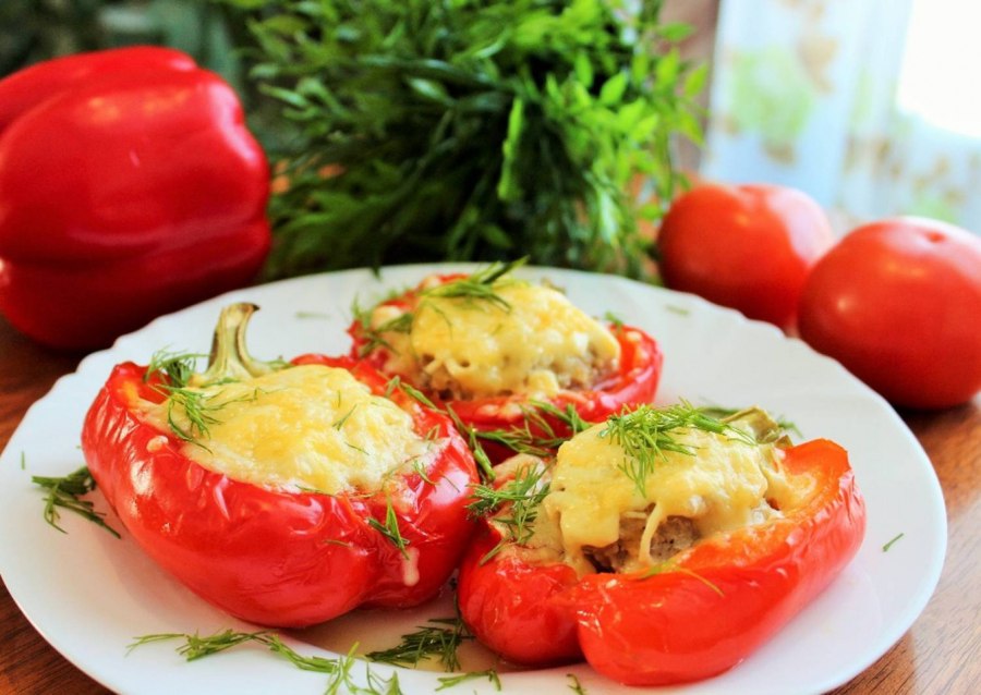 Перец фаршированный мясом
