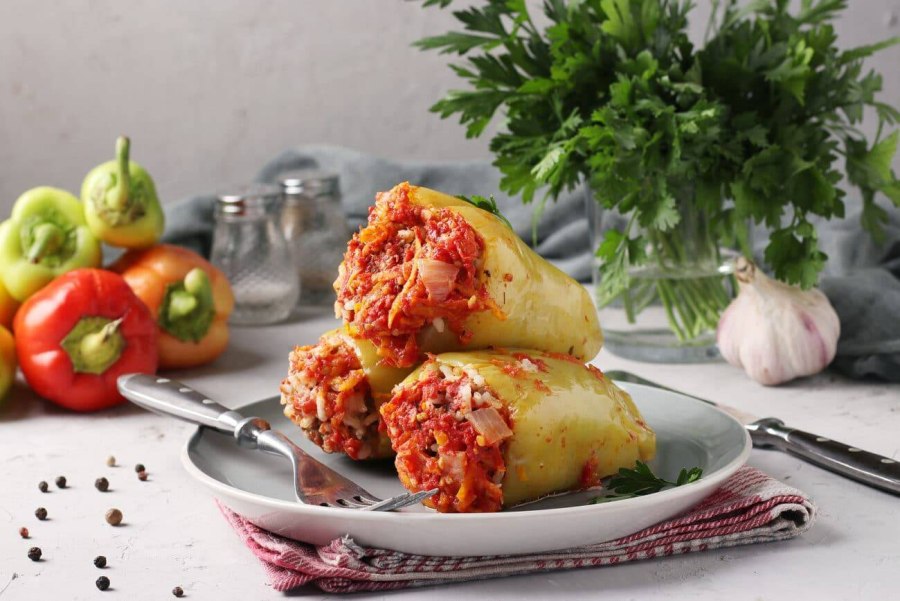 Фаршированный перец закуска на праздничный стол
