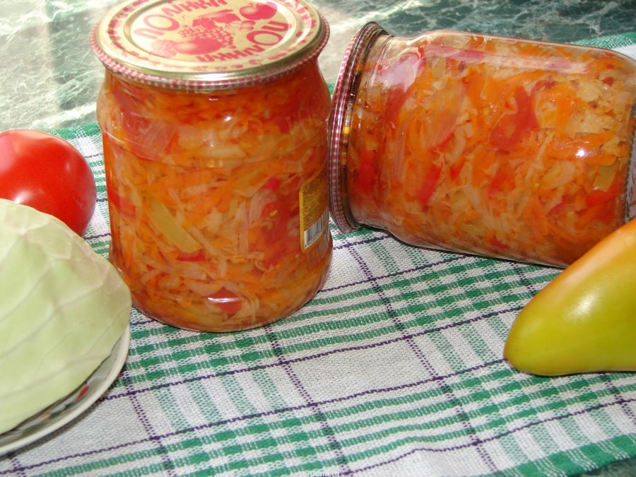 Салат капуста морковь перец болгарский