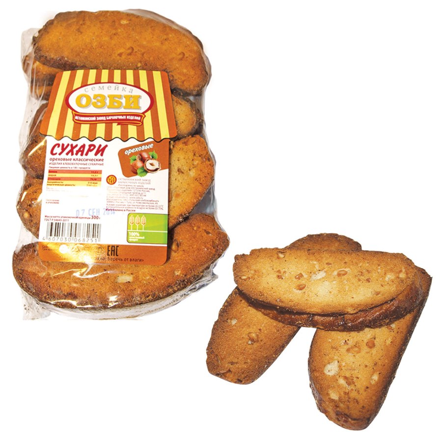 Сухари ореховые 300г Поляница