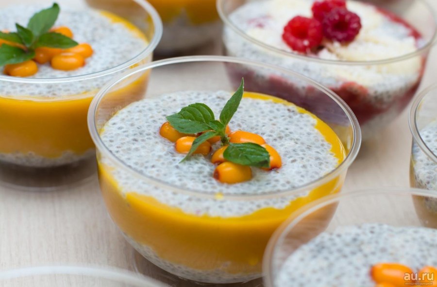Чиа пудинг с манго