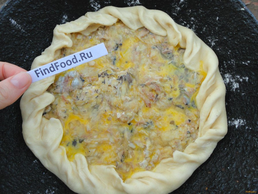 КИШ С семгой и брокколи