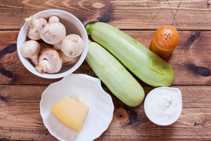 Блюда из кабачков и шампиньонов