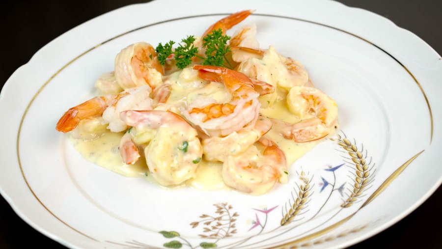 Креветки в сливочном соусе