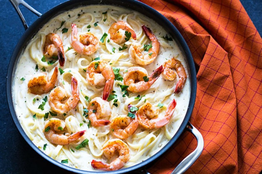 Креветки в сливочном соусе