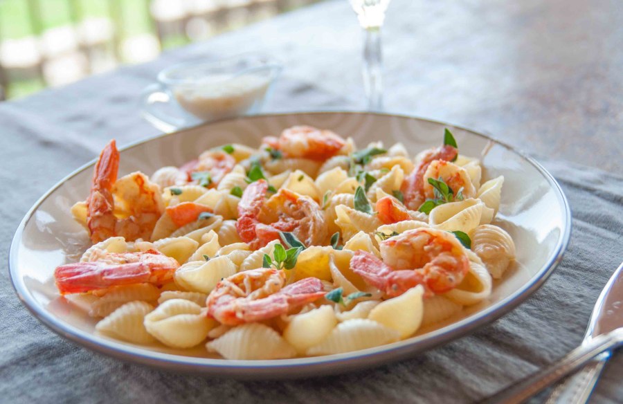 Креветки в сливочном соусе