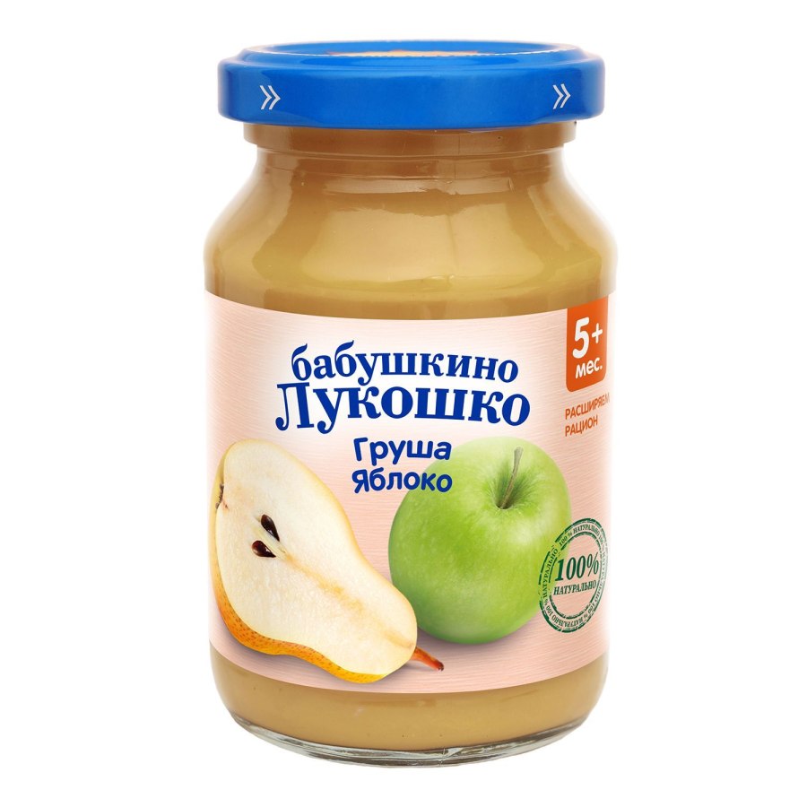 Пюре Бабушкино лукошко яблоко черника