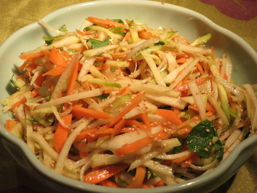 Салат дайкон морковь огурец