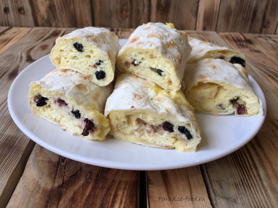 Лаваш с творогом