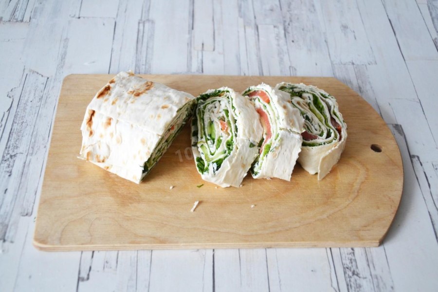 Лаваш семга творожный сыр