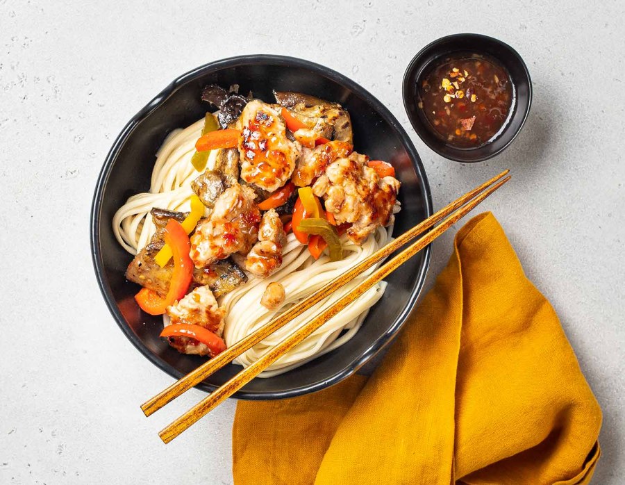 Креветки с шиитаке