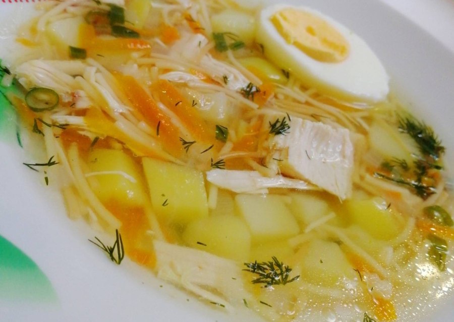 Суп Рыжик с жареной вермишелью куриный