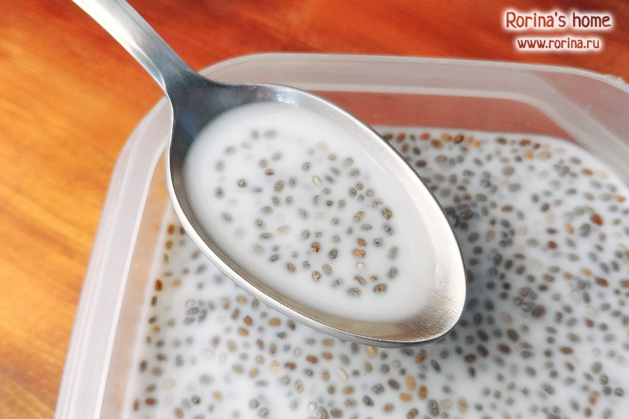 Семена чиа в молоке