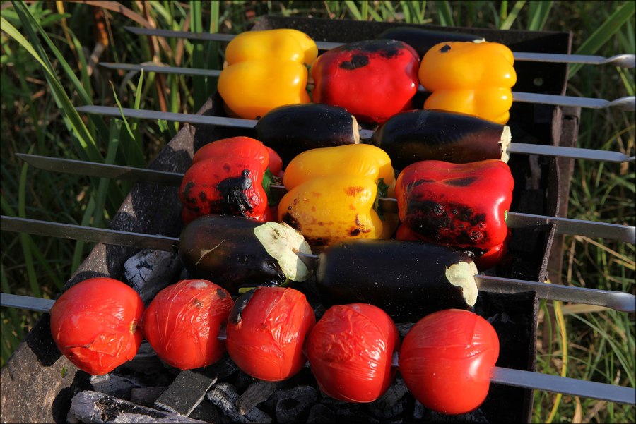 Перец овощной на костре