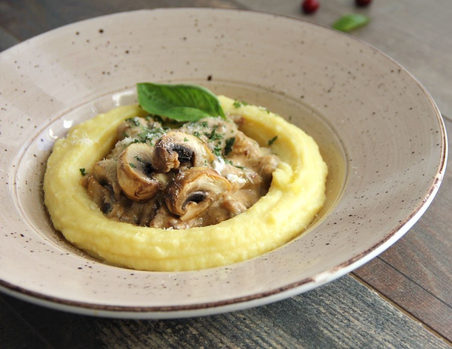 Картофельное пюре с шампиньонами